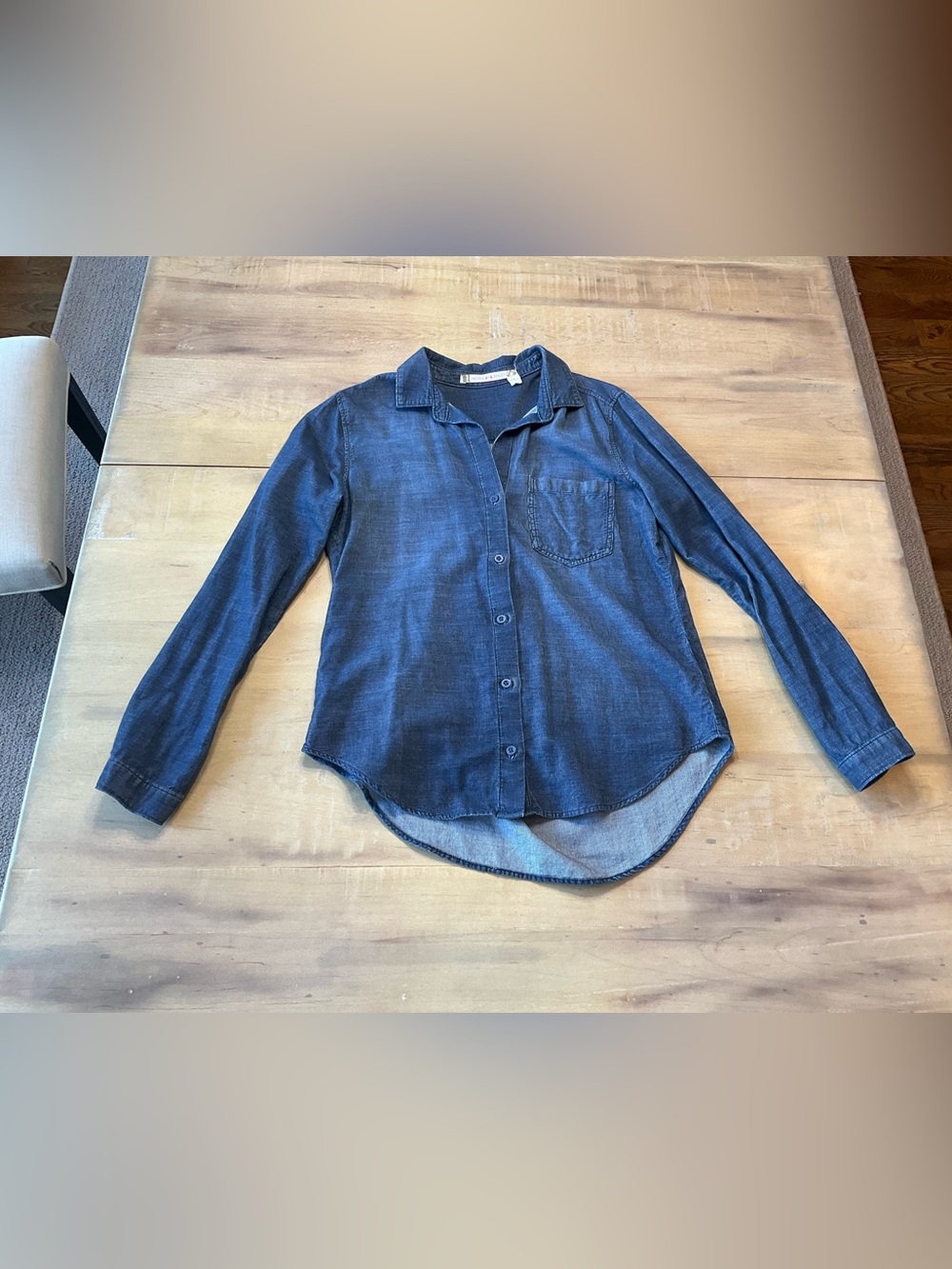 Chelsea And Violet Small Chambray Button Down Shirt Long Sleeve Soft